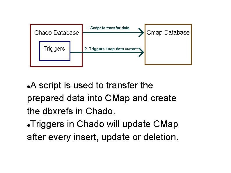 A script is used to transfer the prepared data into CMap and create the