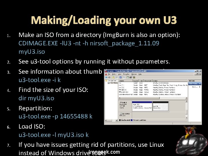 Making/Loading your own U 3 1. 2. 3. 4. 5. 6. 7. Make an
