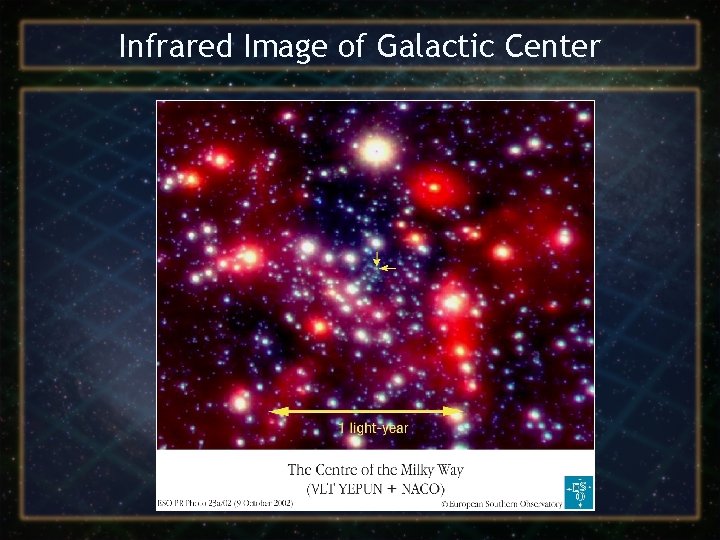 Infrared Image of Galactic Center 