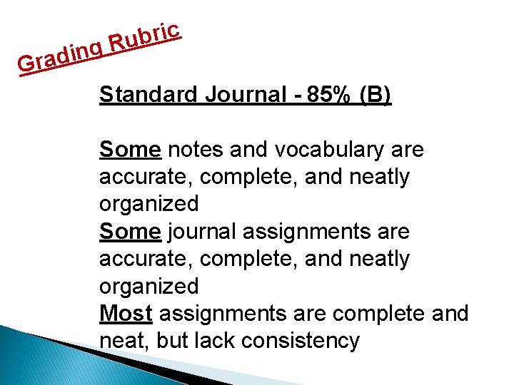 ic r b u ing R Grad Standard Journal - 85% (B) Some notes