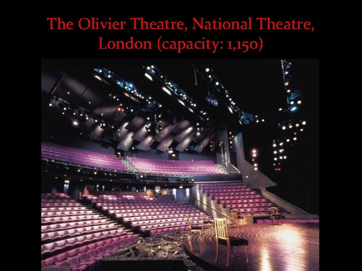The Olivier Theatre, National Theatre, London (capacity: 1, 150) 