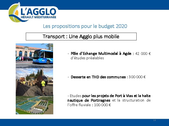 Les propositions pour le budget 2020 Transport : Une Agglo plus mobile - Pôle