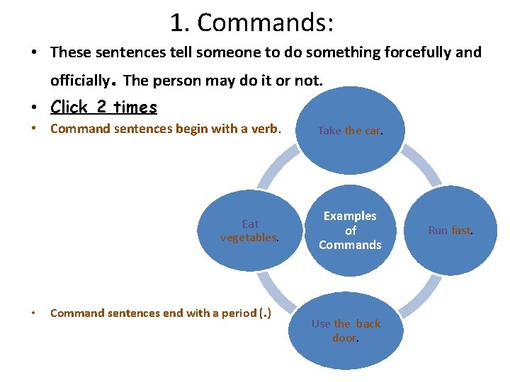 Trraba Week7 Summary Subject Matter Imperative sentences Click