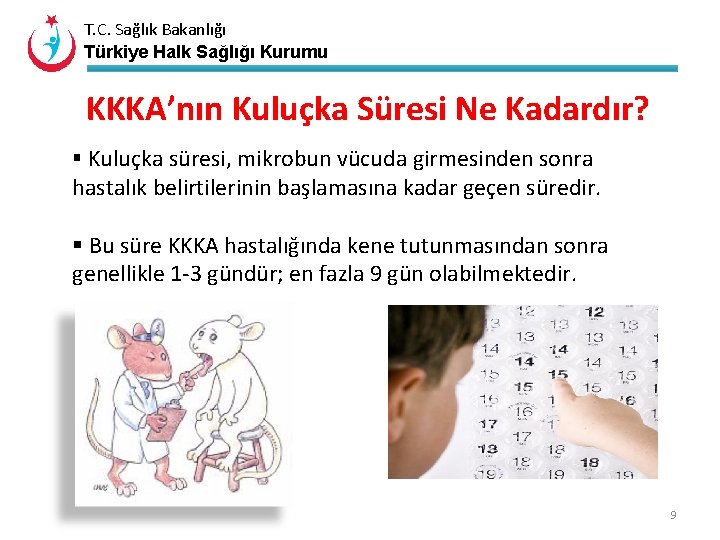 T. C. Sağlık Bakanlığı Türkiye Halk Sağlığı Kurumu KKKA’nın Kuluçka Süresi Ne Kadardır? §