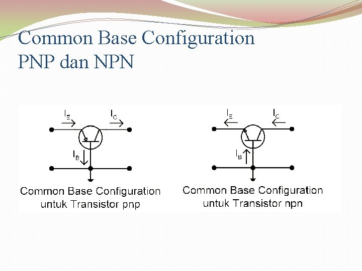 Common Base Configuration PNP dan NPN 