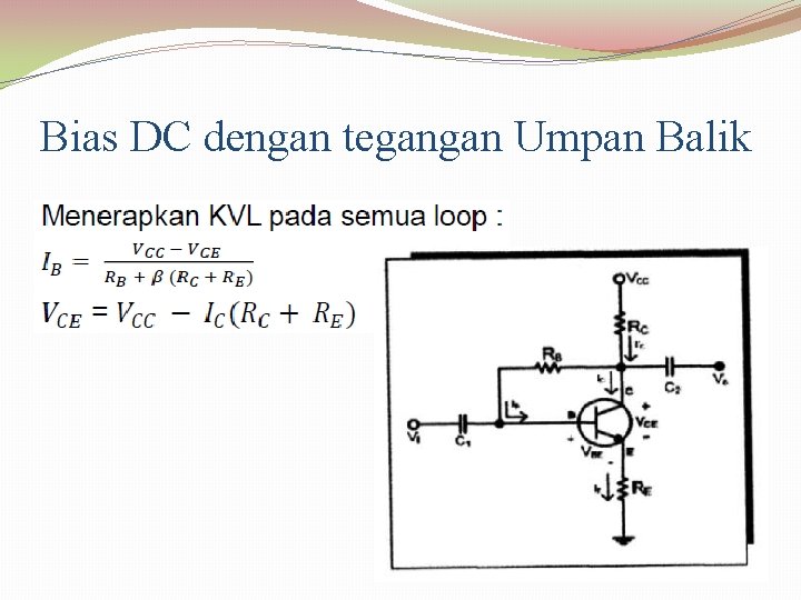 Bias DC dengan tegangan Umpan Balik 