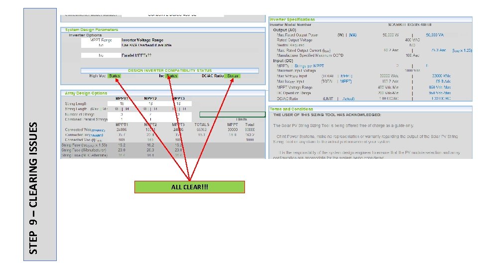 STEP 9 – CLEARING ISSUES ALL CLEAR!!! 