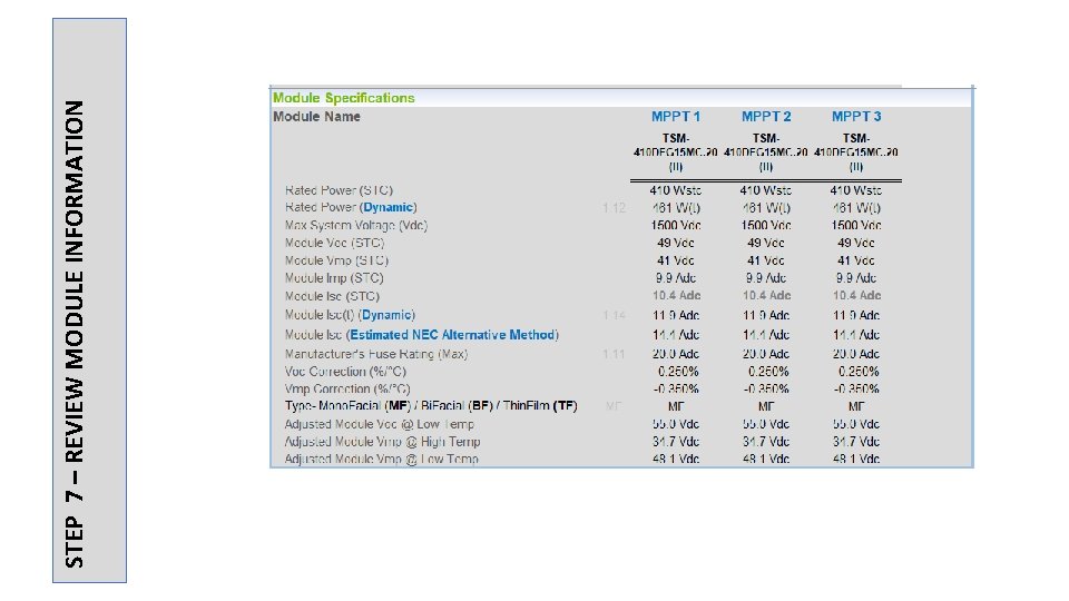 STEP 7 – REVIEW MODULE INFORMATION 