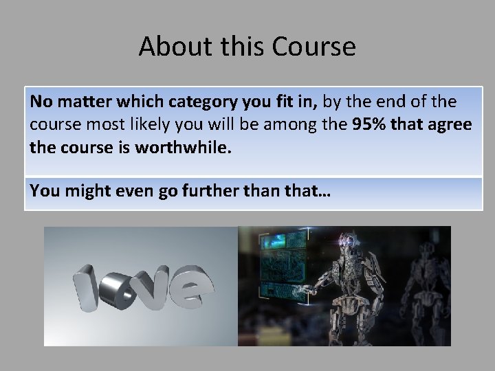 About this Course No matter which category you fit in, by the end of