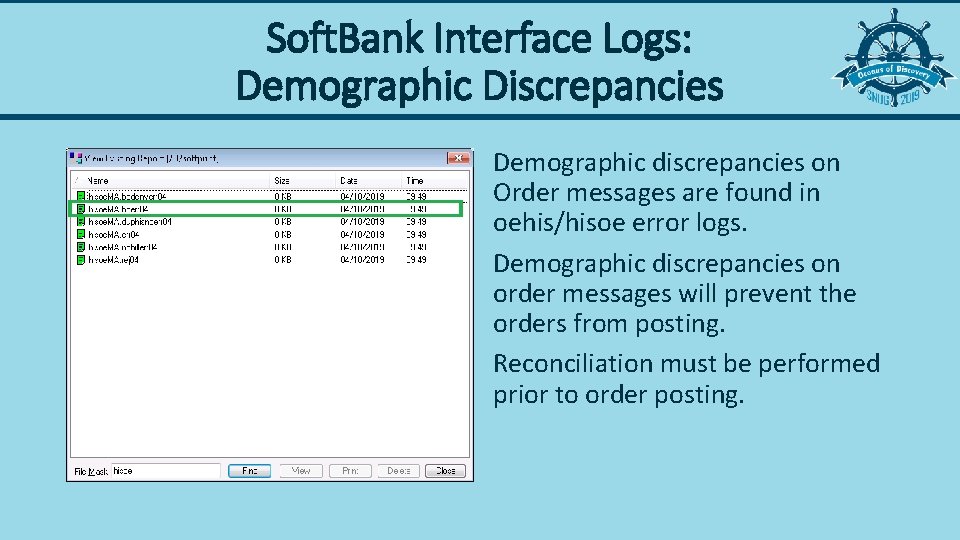 Soft. Bank Interface Logs: Demographic Discrepancies Demographic discrepancies on Order messages are found in