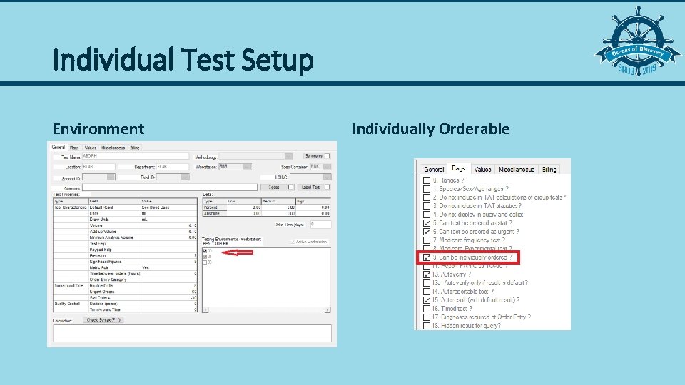 Individual Test Setup Environment Individually Orderable 