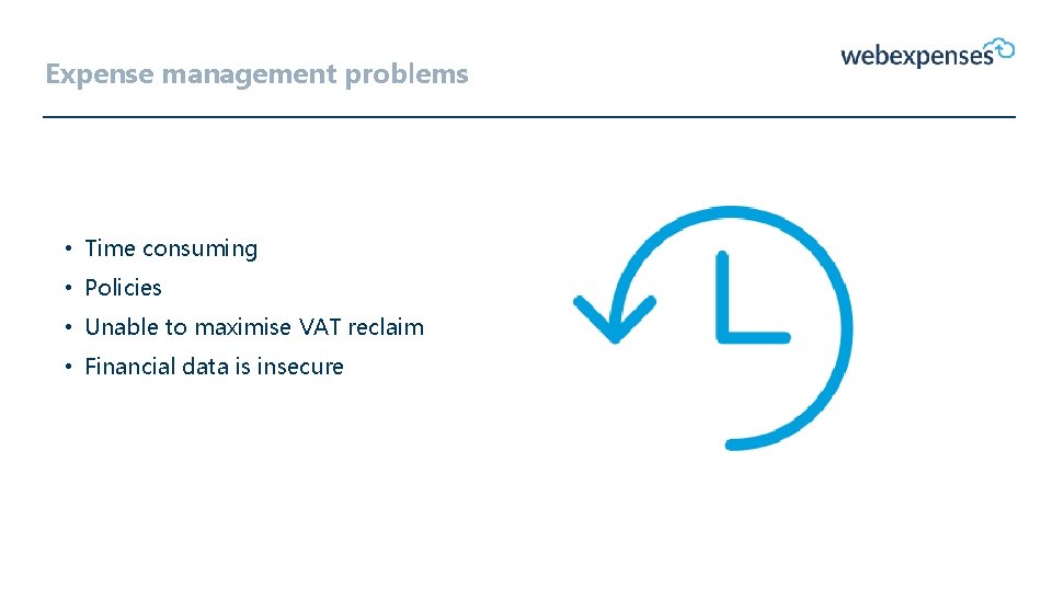 Expense management problems • Time consuming • Policies • Unable to maximise VAT reclaim