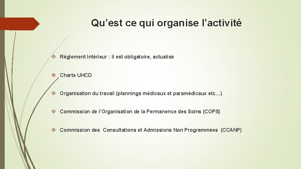 Qu’est ce qui organise l’activité Règlement Intérieur : il est obligatoire, actualisé Charte UHCD