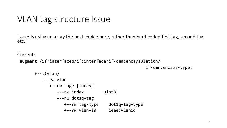 VLAN tag structure Issue: Is using an array the best choice here, rather than