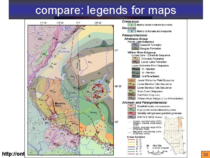 compare: legends for maps http: //ontologist. com 24 