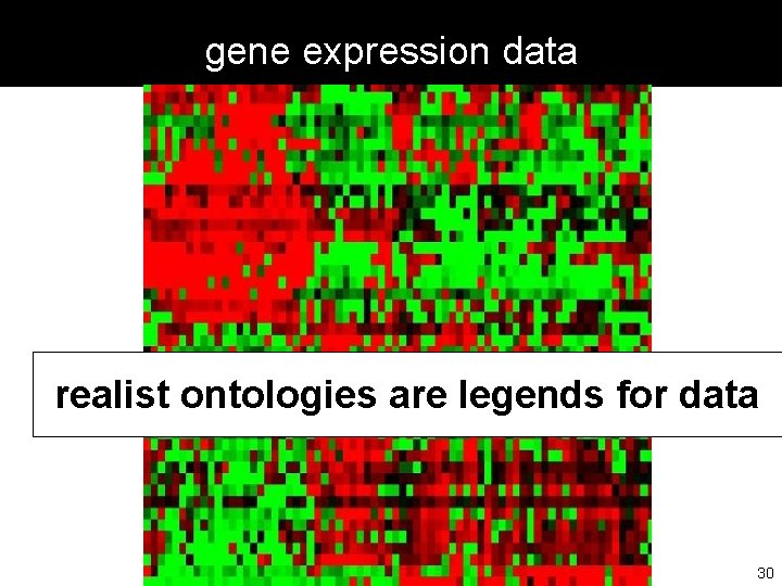 gene expression data realist ontologies are legends for data 30 