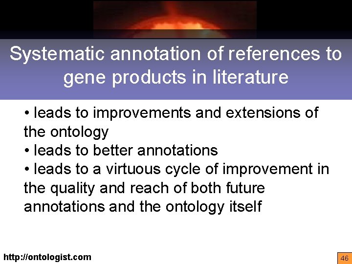 Systematic annotation of references to gene products in literature • leads to improvements and