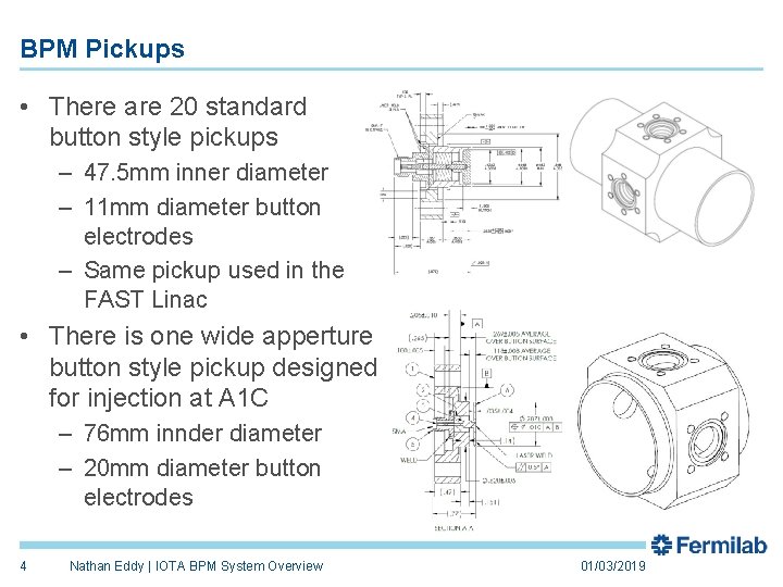 BPM Pickups • There are 20 standard button style pickups – 47. 5 mm