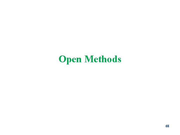 Open Methods 68 