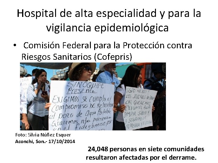 Hospital de alta especialidad y para la vigilancia epidemiológica • Comisión Federal para la