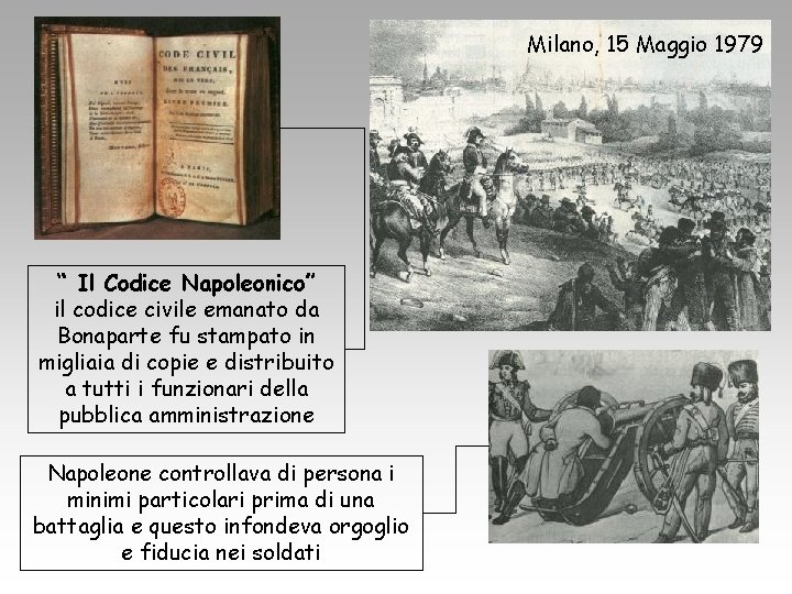 Milano, 15 Maggio 1979 “ Il Codice Napoleonico” il codice civile emanato da Bonaparte