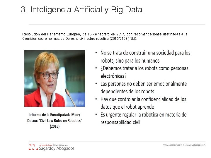 3. Inteligencia Artificial y Big Data. Resolución del Parlamento Europeo, de 16 de febrero 3. Inteligencia Artificial y Big Data. Resolución del Parlamento Europeo, de 16 de febrero