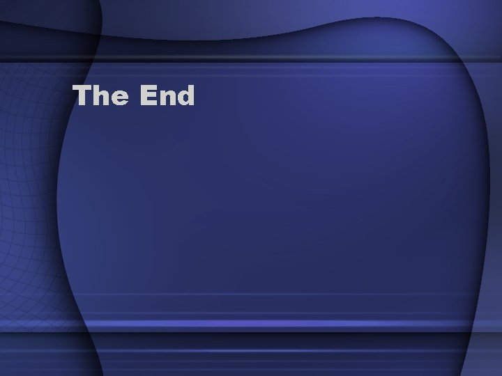 The End 