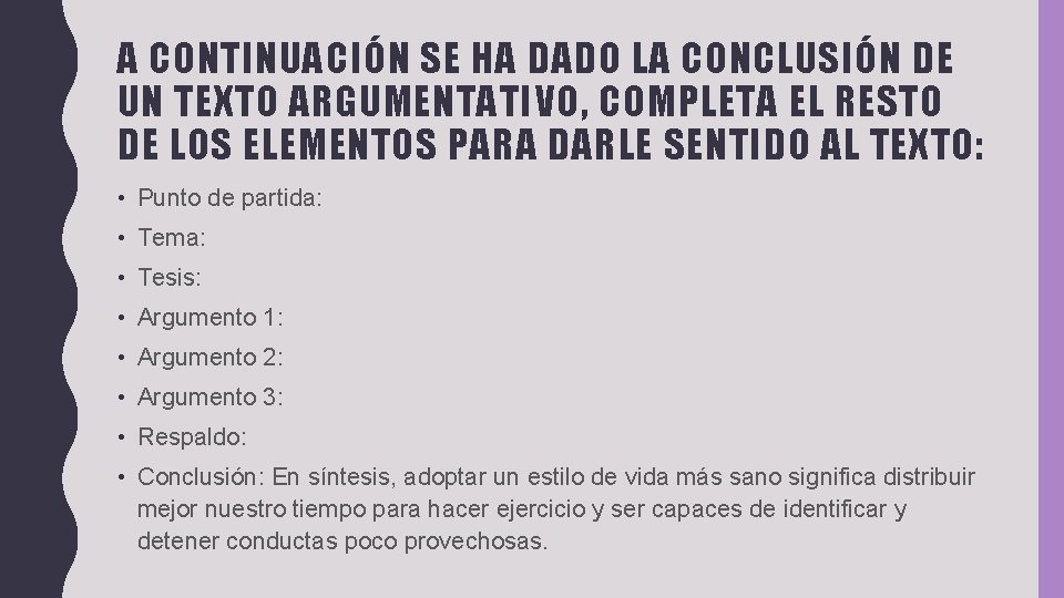 ACTIVIDADES TEXTO ARGUMENTATIVO ESCRIBE 3 ARGUMENTOS A FAVOR