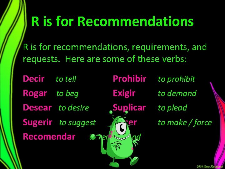 R is for Recommendations R is for recommendations, requirements, and requests. Here are some R is for Recommendations R is for recommendations, requirements, and requests. Here are some