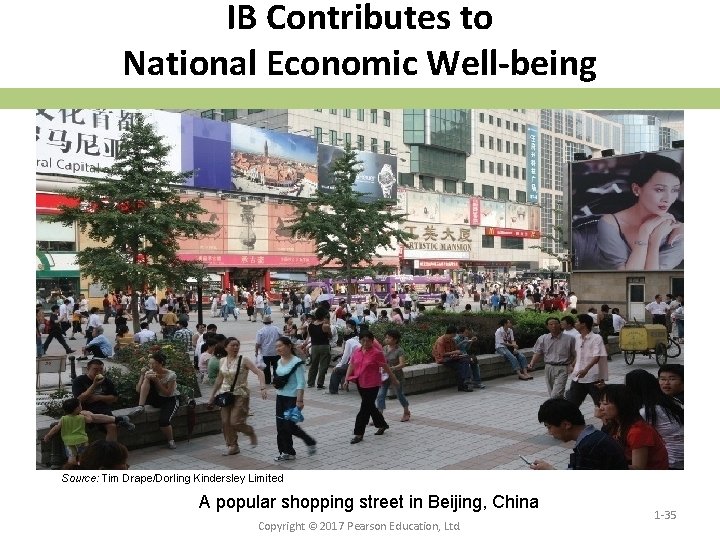 IB Contributes to National Economic Well-being Source: Tim Drape/Dorling Kindersley Limited A popular shopping