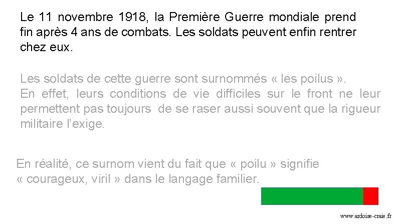 Le 11 novembre 1918, la Première Guerre mondiale prend fin après 4 ans de Le 11 novembre 1918, la Première Guerre mondiale prend fin après 4 ans de