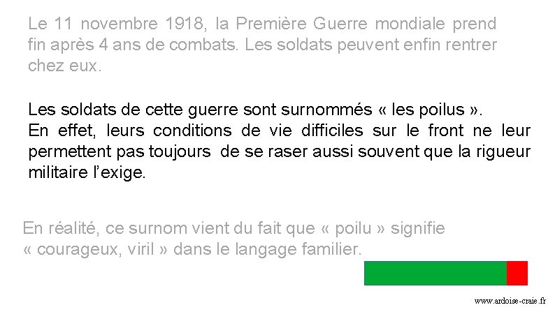 Le 11 novembre 1918, la Première Guerre mondiale prend fin après 4 ans de Le 11 novembre 1918, la Première Guerre mondiale prend fin après 4 ans de