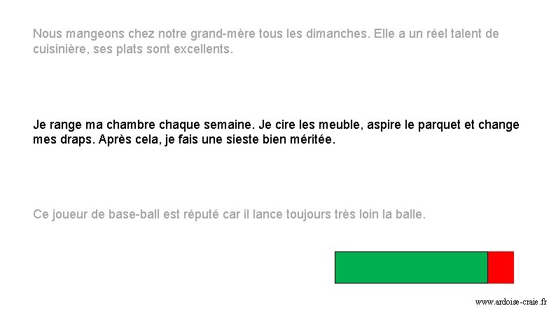 Nous mangeons chez notre grand-mère tous les dimanches. Elle a un réel talent de Nous mangeons chez notre grand-mère tous les dimanches. Elle a un réel talent de