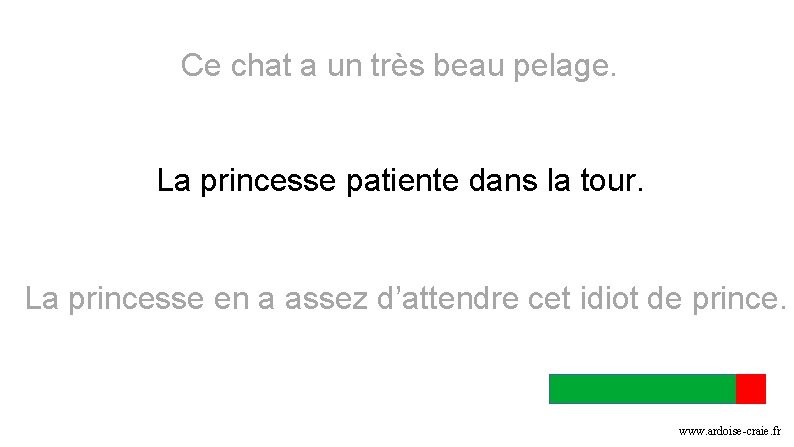 Ce chat a un très beau pelage. La princesse patiente dans la tour. La Ce chat a un très beau pelage. La princesse patiente dans la tour. La