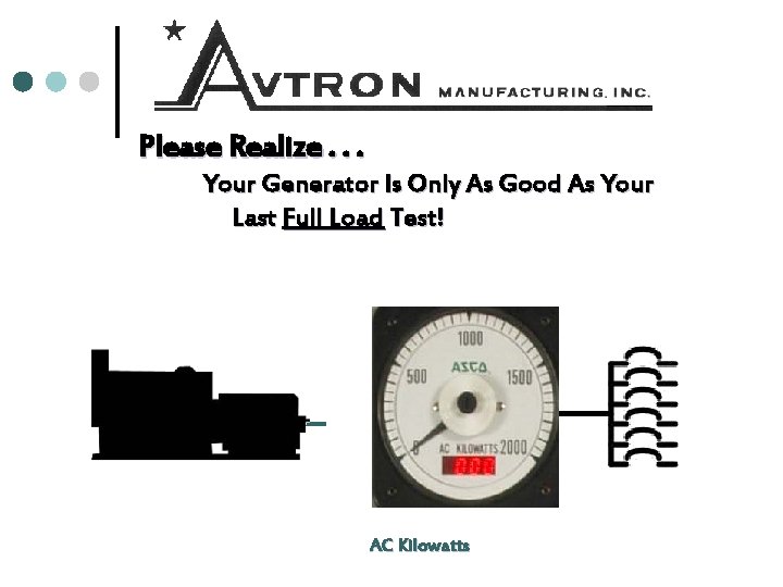 Please Realize. . . Your Generator Is Only As Good As Your Last Full