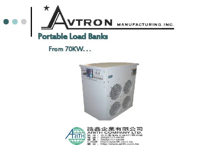 Portable Load Banks From 70 KW. . . 