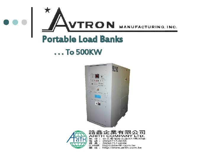 Portable Load Banks. . . To 500 KW 