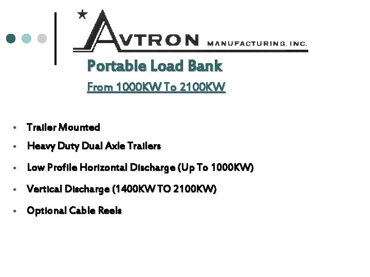 Portable Load Bank From 1000 KW To 2100 KW Trailer Mounted Heavy Duty Dual