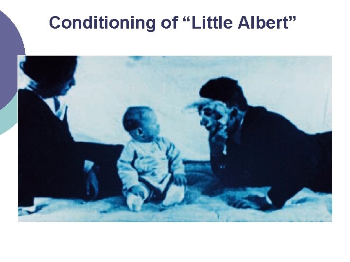 Conditioning of “Little Albert” 