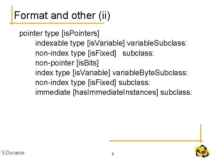 Format and other (ii) pointer type [is. Pointers] indexable type [is. Variable] variable. Subclass:
