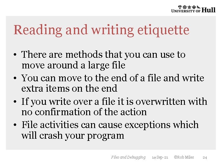 Reading and writing etiquette • There are methods that you can use to move Reading and writing etiquette • There are methods that you can use to move