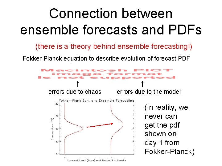 Connection between ensemble forecasts and PDFs (there is a theory behind ensemble forecasting!) Fokker-Planck Connection between ensemble forecasts and PDFs (there is a theory behind ensemble forecasting!) Fokker-Planck