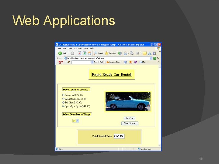 Web Applications 15 