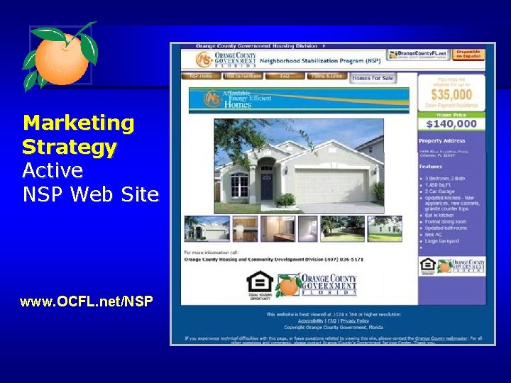 Marketing Strategy Active NSP Web Site www. OCFL. net/NSP 