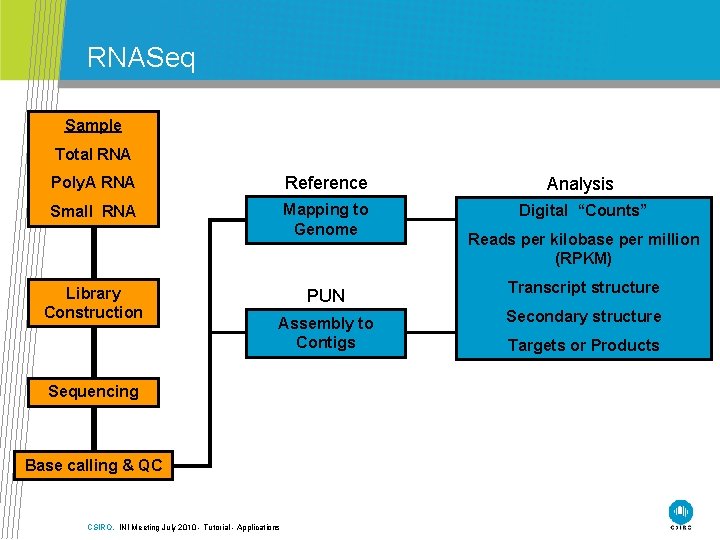 RNASeq Sample Total RNA Poly. A RNA Reference Analysis Small RNA Mapping to Genome