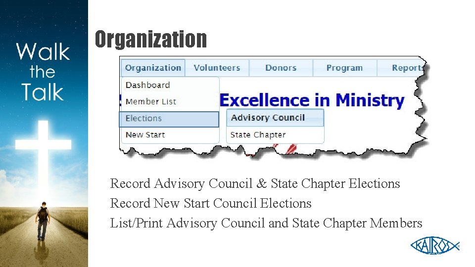 Organization Record Advisory Council & State Chapter Elections Record New Start Council Elections List/Print