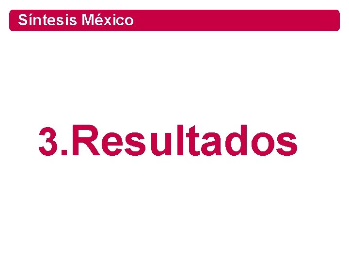 Síntesis México 3. Resultados 