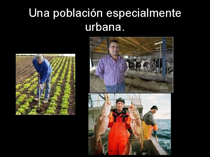 Una población especialmente urbana. 