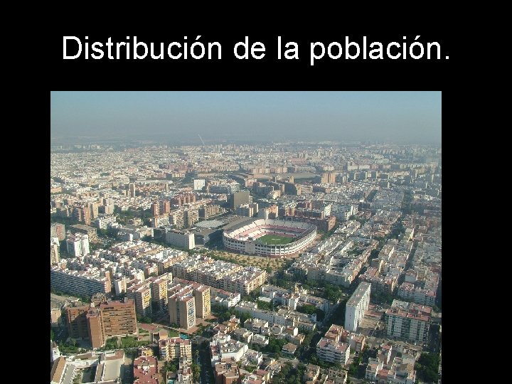 Distribución de la población. 