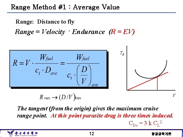 Range Method #1 : Average Value Range: Distance to fly Range = Velocity. Endurance